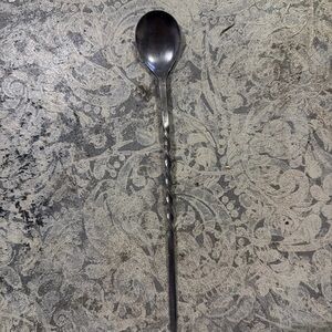 Elegant Silver Twisted Handle Spoon